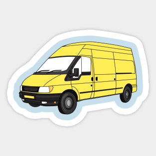 Delivery van illustration Sticker